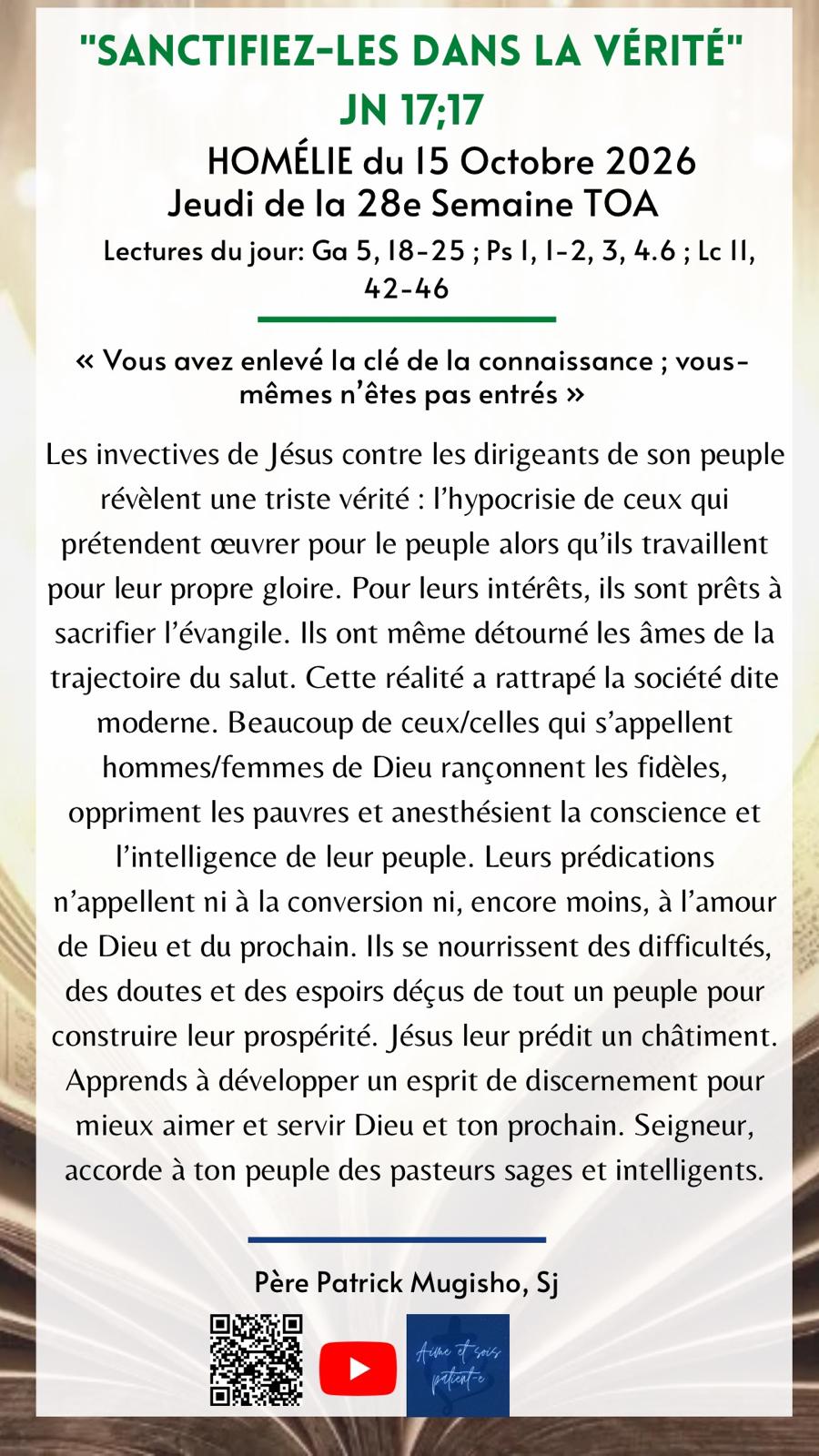 Jeudi 15.10.2026
